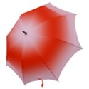 Pink Lace To Scarlet Red Bilinear Gradient Hook Handle Umbrellas (Large) View2