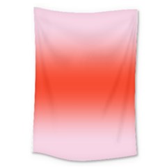 Pink Lace To Scarlet Red Bilinear Gradient Large Tapestry by GradientsOmbre