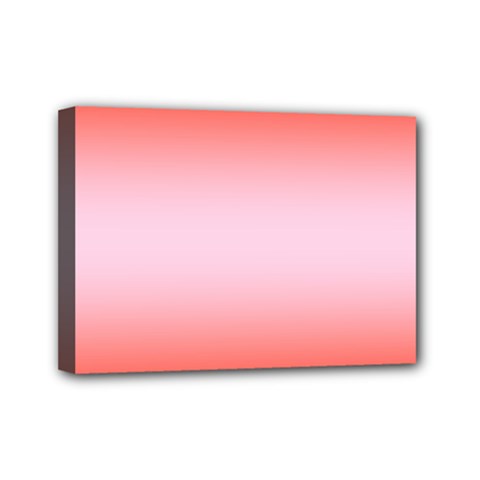 Scarlet Red To Pink Lace Bilinear Gradient Mini Canvas 7  X 5  (stretched) by GradientsOmbre