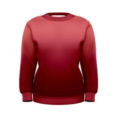 Coral Pink To Burgundy Red Linear Gradient Women s Sweatshirt by GradientsOmbre
