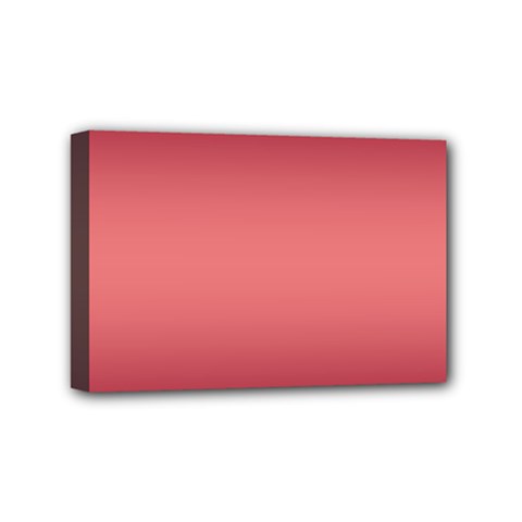 Burgundy Red To Coral Pink Bilinear Gradient Mini Canvas 6  X 4  (stretched) by GradientsOmbre