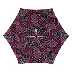 Abstract Art Pattern Design Background Automatic Folding Umbrella With Case (small) by Grandong
