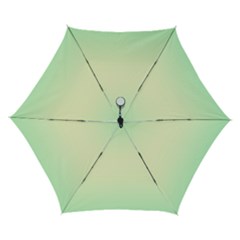 Mint Green To Cream Yellow Bilinear Gradient Automatic Folding Umbrella With Case (small) by GradientsOmbre