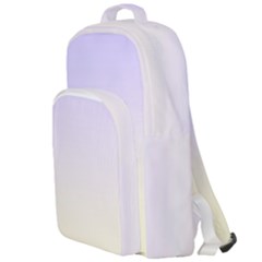 Pale Violet To Cream Yellow Linear Gradient Double Compartment Backpack by GradientsOmbre