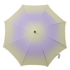 Cream Yellow To Pale Violet Bilinear Gradient Hook Handle Umbrellas (large) by GradientsOmbre