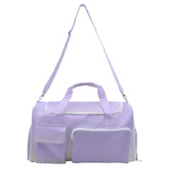 Cream Yellow To Pale Violet Bilinear Gradient Sports Gym Duffle Bag With Shoe Compartment by GradientsOmbre