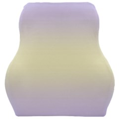 Pale Violet To Cream Yellow Bilinear Gradient Car Seat Velour Cushion  by GradientsOmbre