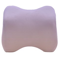 Pale Violet To Pale Pink Linear Gradient Velour Head Support Cushion by GradientsOmbre