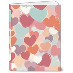 Valentines Day Hearts Romance Love 6  X 8  Hardcover Notebook by Posterlux