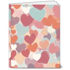 Valentines Day Hearts Romance Love 7  X 9  Hardcover Notebook by Posterlux