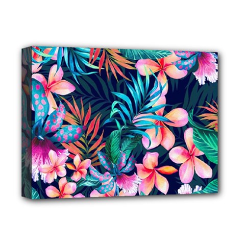 Hawaiian Flowers Hawaii Deluxe Canvas 16  X 12  (stretched)  by Cemarart