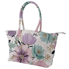 Flowers Pattern Floral Canvas Shoulder Bag by Sabxi