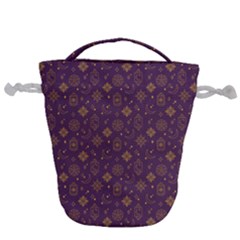 Moon Stars Pattern Drawstring Bucket Bag by Sabxi