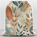 Leaves Pattern Flora Drawstring Bag (Large) View1