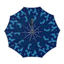Blue Camouflage Pattern Automatic Folding Umbrella with Case (Large) View1