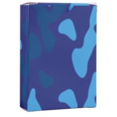 Blue Camouflage Pattern Playing Cards Single Design (rectangle) With Custom Box by kyorashop23