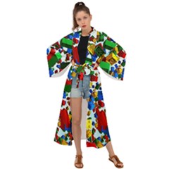 Falling Lego Bricks, Desenho, Fall, Games Maxi Kimono by kyorashop23