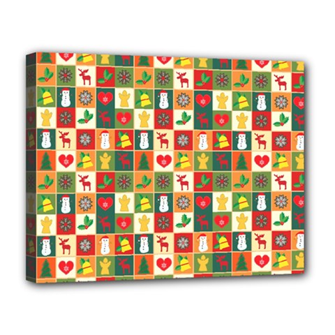 Template Christmas Pattern Canvas 14  X 11  (stretched) by Proyonanggan
