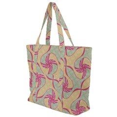Abstract Pattern Design Scrapbooking Zip Up Canvas Bag by Paksenen