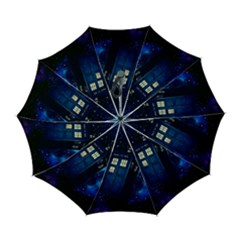 Tardis Doctor Who Space Galaxy Automatic Folding Umbrella With Case (large) by Cemarart