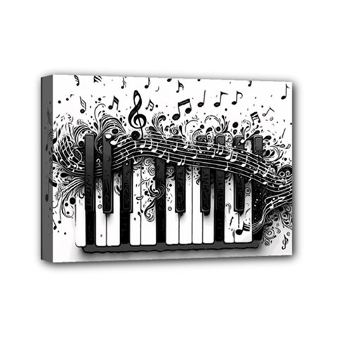Piano Sounds Mini Canvas 7  X 5  (stretched) by RiverRootz