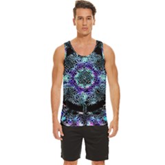Round Wreath Men s Wide Collar Tank Top by Sabxi