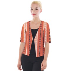 Geometrical Geometric Pattern Cropped Button Cardigan by Sabxi