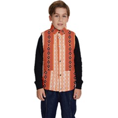 Geometrical Geometric Pattern Kid s Button Up Puffer Vest by Sabxi