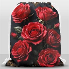 Red Roses Drawstring Bag (large) by Sabxi
