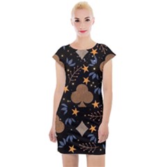 Seamless Pattern Repeat Repetition Cap Sleeve Bodycon Dress by Sabxi