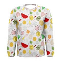Pattern Seamless Texture Fruit Men s Long Sleeve T-shirt by Sabxi