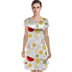 Pattern Seamless Texture Fruit Cap Sleeve Nightdress by Sabxi
