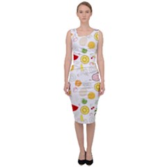 Pattern Seamless Texture Fruit Sleeveless Pencil Dress by Sabxi