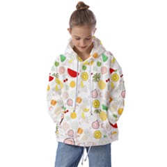 Pattern Seamless Texture Fruit Kids  Oversized Hoodie by Sabxi