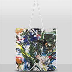 Snow In A City-1-1 Full Print Rope Handle Tote (large) by bestdesignintheworld