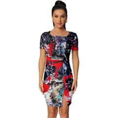 Multiple Desires-1-1 Fitted Knot Split End Bodycon Dress by bestdesignintheworld
