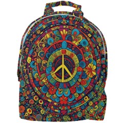 Peace Abstract Pattern Creative Drawing Mini Full Print Backpack by Posterlux