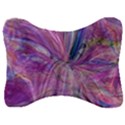 Pink on magenta Velour Seat Head Rest Cushion View1