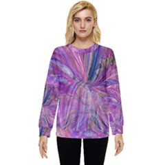 Pink On Magenta Hidden Pocket Sweatshirt by kaleidomarblingart