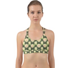 Retro 1880s Flowers Pattern 15 Back Web Sports Bra by violetheavensky