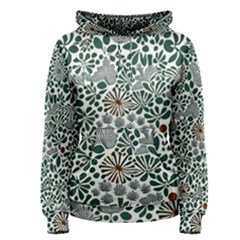 Retro Scandinavian Nordic Flowers Pattern 5 Women s Pullover Hoodie by violetheavensky