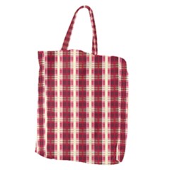 Retro 60s 50s Plaid Pattern 4 Giant Grocery Tote by violetheavensky