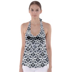 Gothic Leaf Pattern Tie Back Tankini Top by violetheavensky