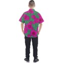 Mid Century Retro Floral 1970s 1960s Pattern 97 Men s Short Sleeve Shirt View2