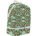 Retro 1880s Flowers Pattern 5 Zip Bottom Backpack View2
