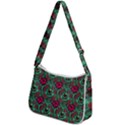 Retro 1880s Flowers Pattern 3 Zip Up Shoulder Bag View2