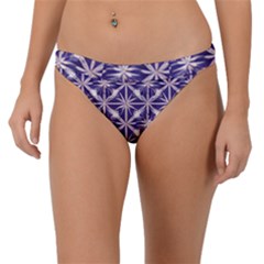 Royal Fractal Pattern 4 Band Bikini Bottoms by violetheavensky