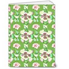 Retro 1880s Flowers Pattern 4 5  X 7  Hardcover Notebook by violetheavensky