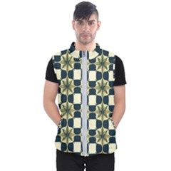 Royal Fractal Pattern Men s Puffer Vest by violetheavensky