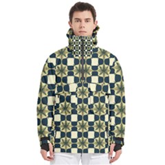 Royal Fractal Pattern Men s Pullover Zip Ski And Snowboard Waterproof Breathable Jacket by violetheavensky